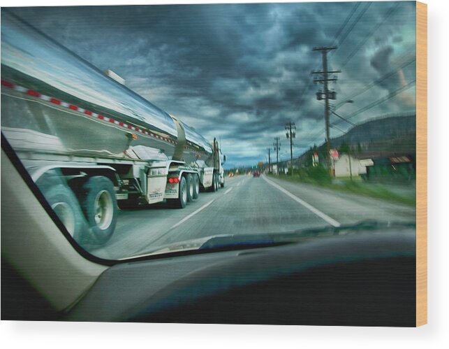 Man Wood Print featuring the photograph Trucker's Life by Theresa Tahara