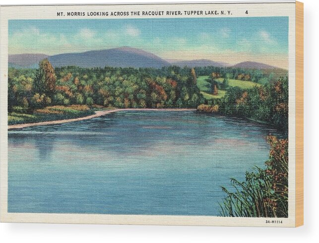 Postcard Wood Print featuring the photograph Tupper Lake New York by Mel Thompson