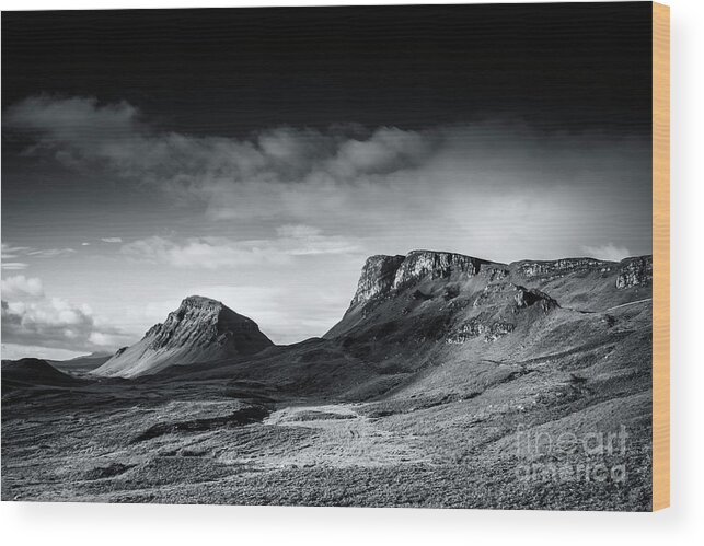 Landscape Wood Print featuring the photograph Twin Peaks by David Lichtneker