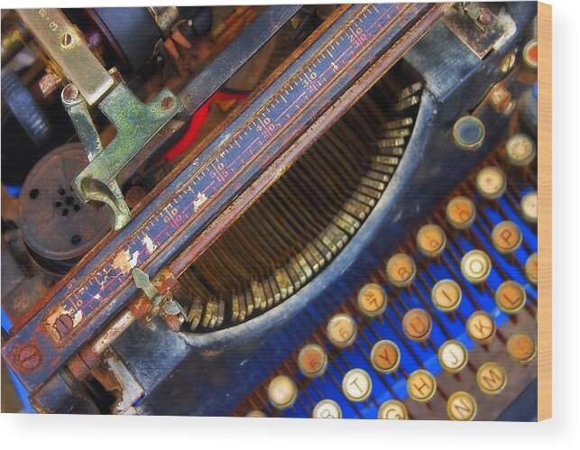 Typewriter Wood Print featuring the photograph Typewriter by Skip Hunt