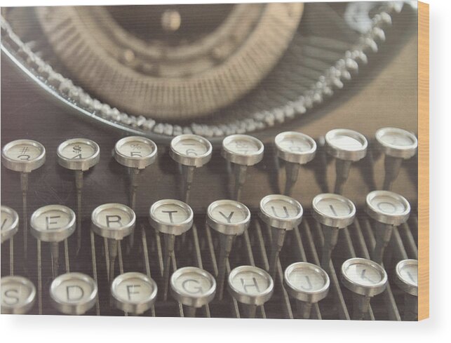 1933 Wood Print featuring the photograph Typing Keys by Jamart Photography
