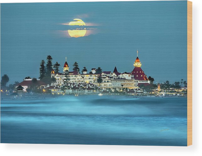 Coronado Ca Wood Print featuring the photograph Under the Blue Moon by Dan McGeorge