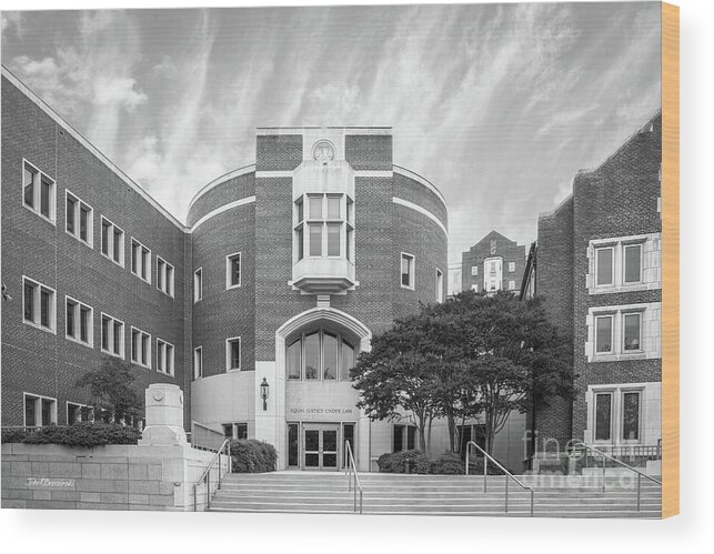 University Of Tennessee Wood Print featuring the photograph University of Tennessee School of Law by University Icons