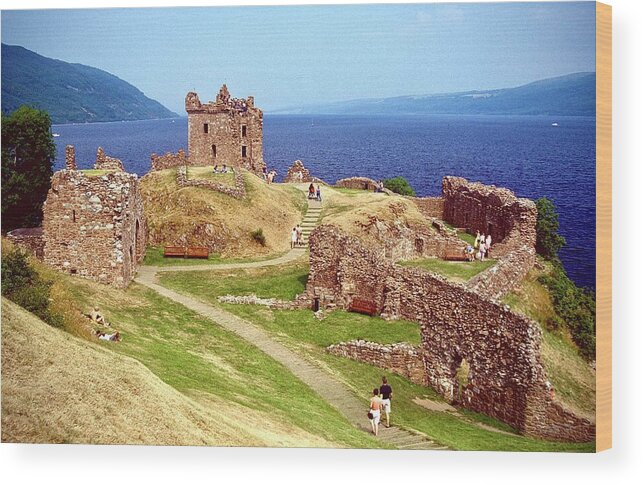 Urquhart Wood Print featuring the photograph Urquhart Castle on Loch Ness by Gordon James