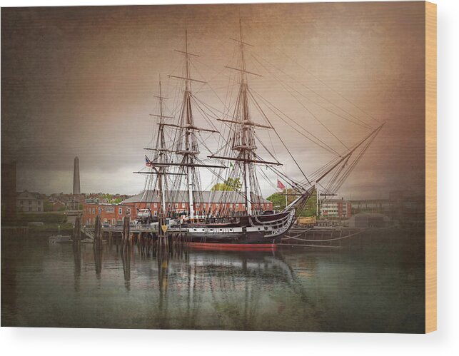 Boston Wood Print featuring the photograph USS Constitution Boston by Carol Japp
