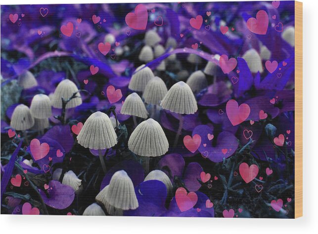 Mushroom Wood Print featuring the photograph Valentine by Carl Moore
