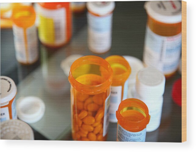 Prevention Wood Print featuring the photograph Variety of Pills by Shana Novak