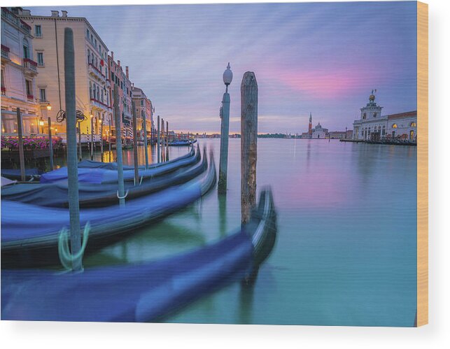 Venice Wood Print featuring the photograph Venice 06 by Aloke Design