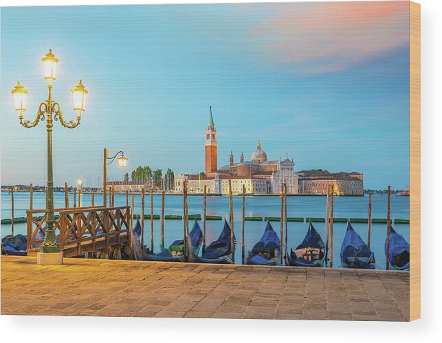 Venice Wood Print featuring the photograph Venice 12 by Aloke Design