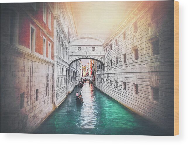 Bridge Of Sighs Wood Print featuring the photograph Venice Italy Bridge of Sighs by Carol Japp