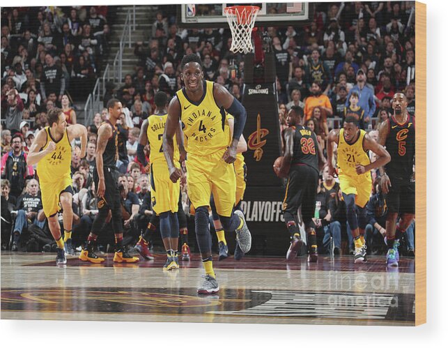Playoffs Wood Print featuring the photograph Victor Oladipo by Nathaniel S. Butler