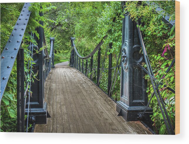 Forest Park Wood Print featuring the photograph Victorian Bridge by Randall Allen