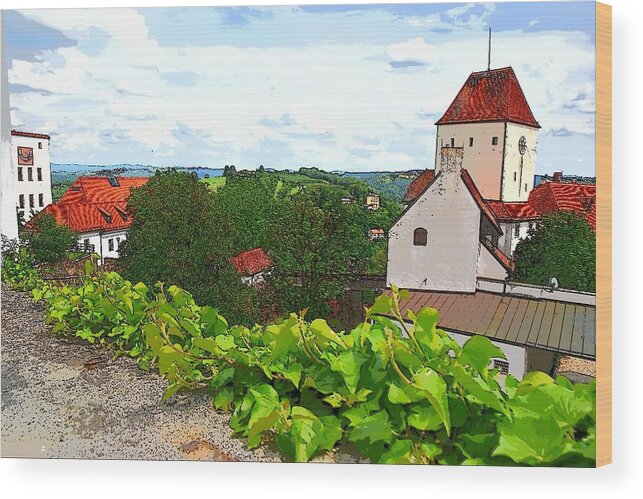 Europe Wood Print featuring the digital art View from the Palace by Susan Allen