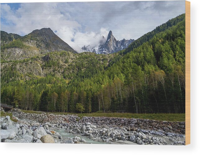 River Wood Print featuring the photograph View from the river by Andrew Lalchan