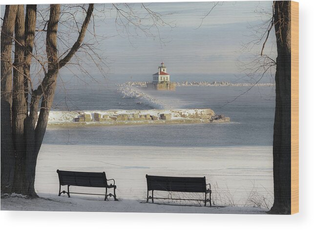 Lighthouse Wood Print featuring the photograph View to a Lighthouse by Rod Best