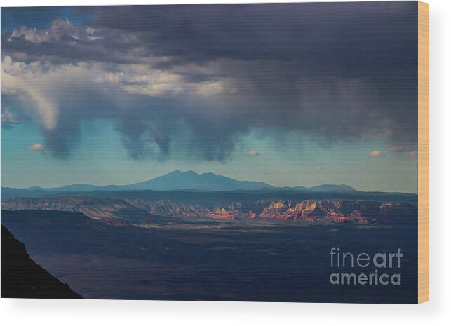 Landscape Wood Print featuring the photograph Virga Over Sedona by Seth Betterly