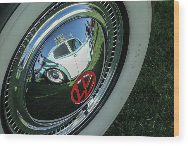 Vw Wood Print featuring the photograph VW Reflection by Matthew Bamberg