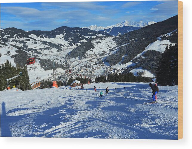 People Wood Print featuring the photograph Wagrain, Austria - Alps by Pejft