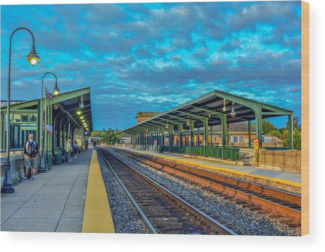 Train Tracks Wood Print featuring the photograph Waiting for the Train by Addison Likins