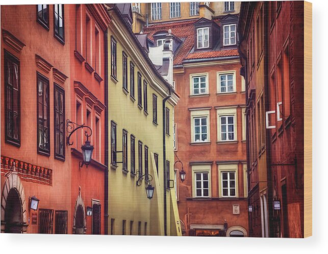 Warsaw Wood Print featuring the photograph Warsaw Old Town Charm by Carol Japp