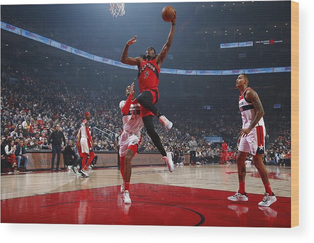 Sports Ball Wood Print featuring the photograph Washington Wizards v Toronto Raptors by Vaughn Ridley
