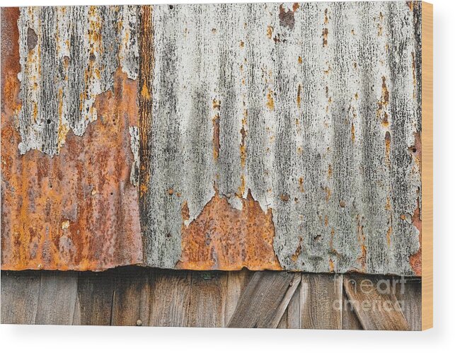 Calamus Wood Print featuring the photograph Waves of Progress Rust Away by Marilyn Cornwell