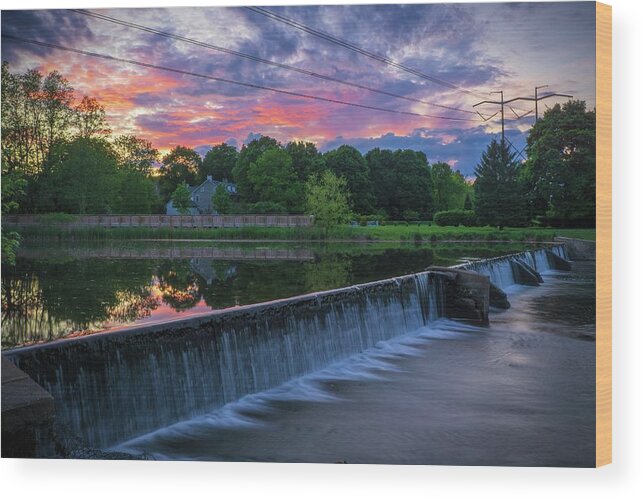 Sunset Wood Print featuring the photograph Wehr's Dam Spectacular Sunset by Jason Fink
