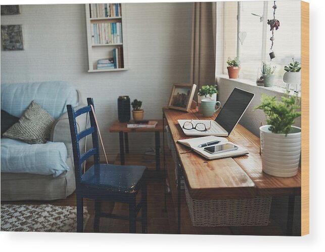 New Business Wood Print featuring the photograph Welcome to my home office by PeopleImages