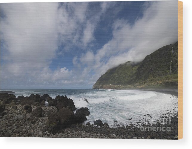 Fajã Grande Wood Print featuring the photograph West Coast of Flores by Eva Lechner