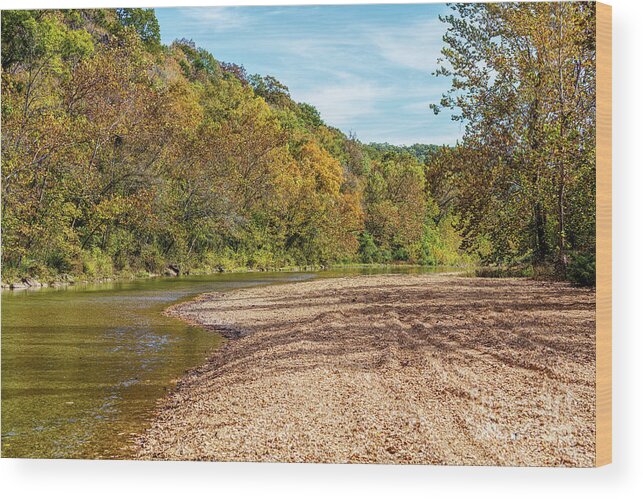 Ozarks Wood Print featuring the photograph West Fork Black River Shore by Jennifer White
