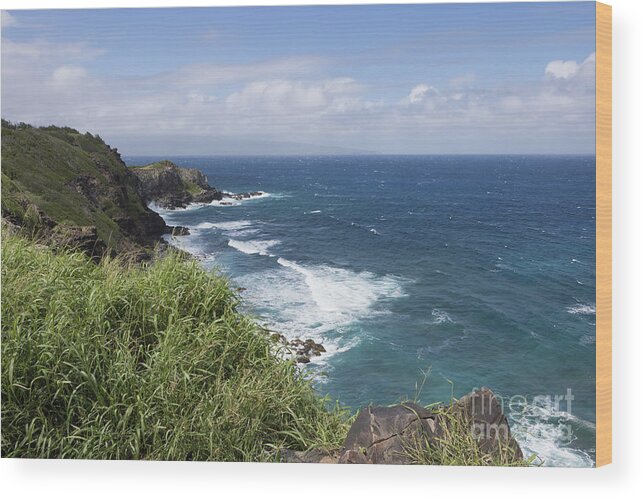 Pacific Ocean Wood Print featuring the photograph West Maui by Eva Lechner