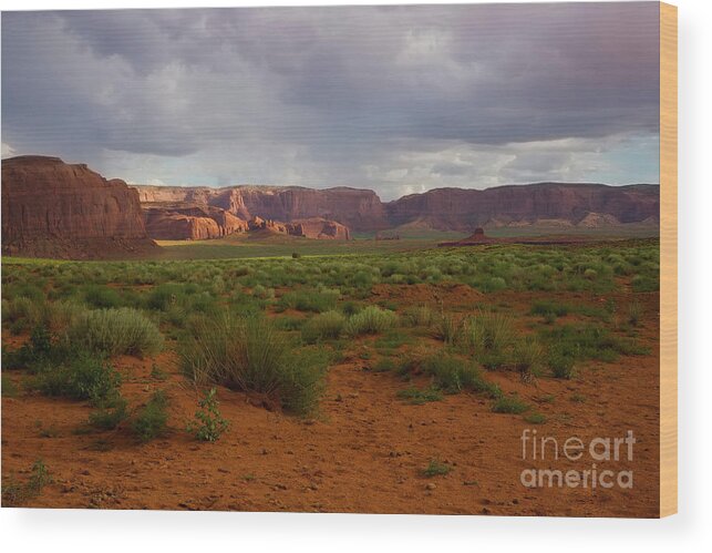Photographs Wood Print featuring the photograph Western Landscape, Monument Valley by Felix Lai