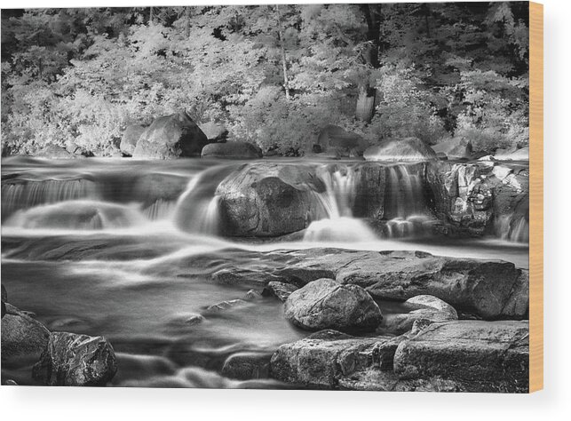 Falls Wood Print featuring the photograph Whispering Falls by Vicky Edgerly
