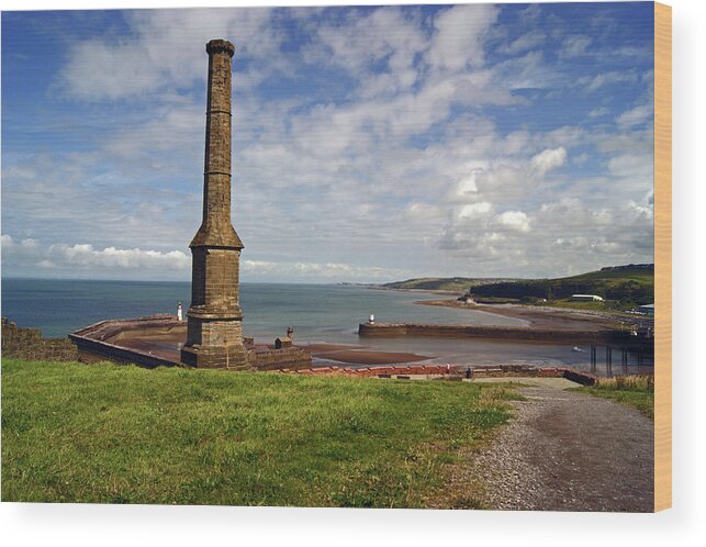 Cumbria Wood Print featuring the photograph WHITEHAVEN. The Candlestick. by Lachlan Main