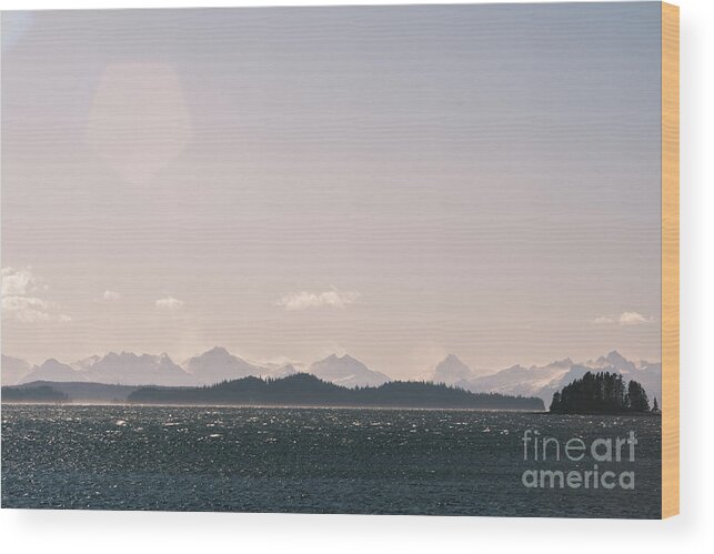 #alaska #ak #juneau #cruise #tours #vacation #peaceful #sealaska #southeastalaska #calm #chilkatmountains #chilkats #capitalcity #lynncanal #clouds #cloudy #clearskies #clearblueskies #blueskies #postcard #spring Wood Print featuring the photograph Wind on the Water by Charles Vice