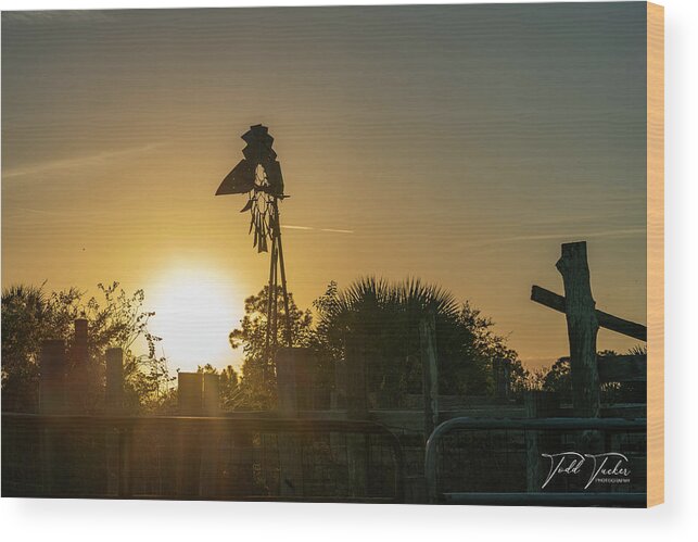 Indiantown Wood Print featuring the photograph Windmill At Rest by Todd Tucker