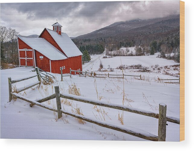 New England Wood Print featuring the photograph Winter Day at Grandview Farm by Rick Berk