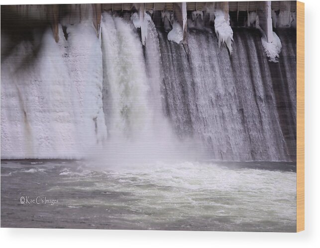 Ice Wood Print featuring the photograph Winter Ice and Flow at Hauser by Kae Cheatham