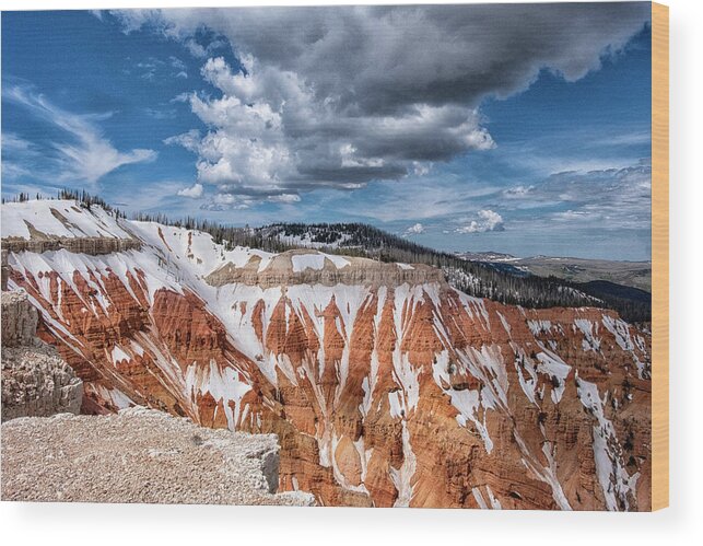 Cedar Breaks National Monument Wood Print featuring the photograph Winter's Leftovers II by Phil Marty