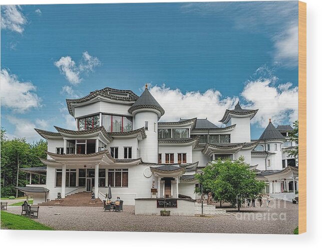 Hotel Wood Print featuring the photograph Yangtorp Sanctuary Building by Antony McAulay