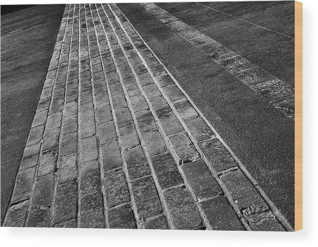 Brickyard Wood Print featuring the photograph Yard of Bricks - Indy #10 by Stephen Stookey