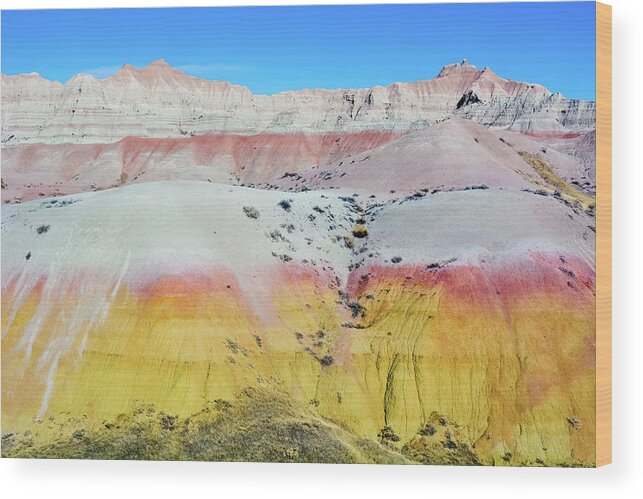Badlands Wood Print featuring the photograph Yellow Mounds Badlands by Kyle Hanson