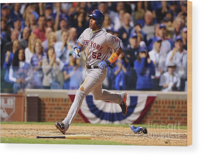 Yoenis Cespedes Wood Print featuring the photograph Yoenis Cespedes and Trevor Cahill by Elsa