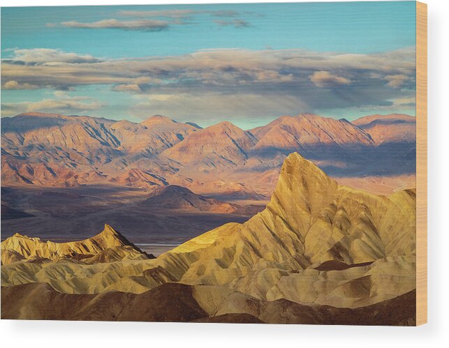 Hiking Wood Print featuring the photograph Zabriskie Morning by Mike Lee