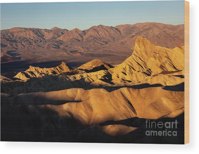 Death Valley Wood Print featuring the photograph Zabriskie Point Sunrise by Erin Marie Davis