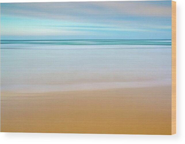 Abstract Minimalism Wood Print featuring the photograph Zen Beach by Az Jackson