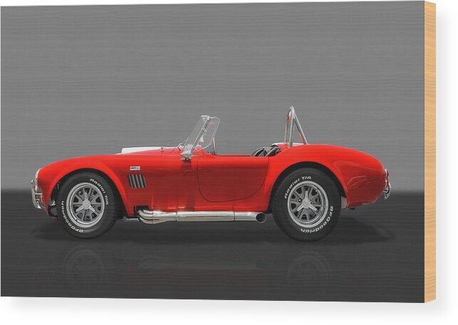 Frank J Benz Wood Print featuring the photograph 1967 427 Shelby Cobra Everett by Frank J Benz