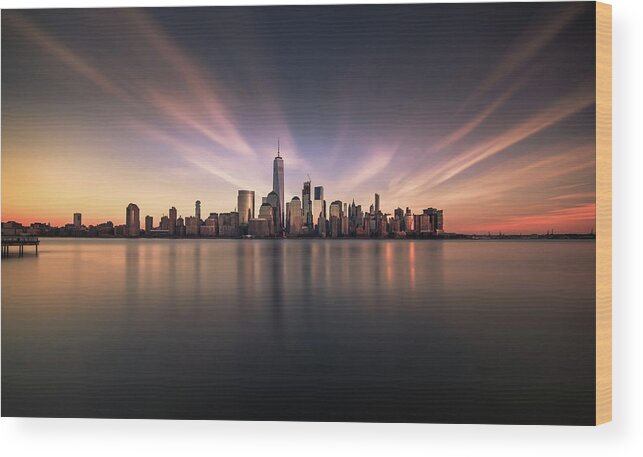 New York Wood Print featuring the photograph A floating City by David D
