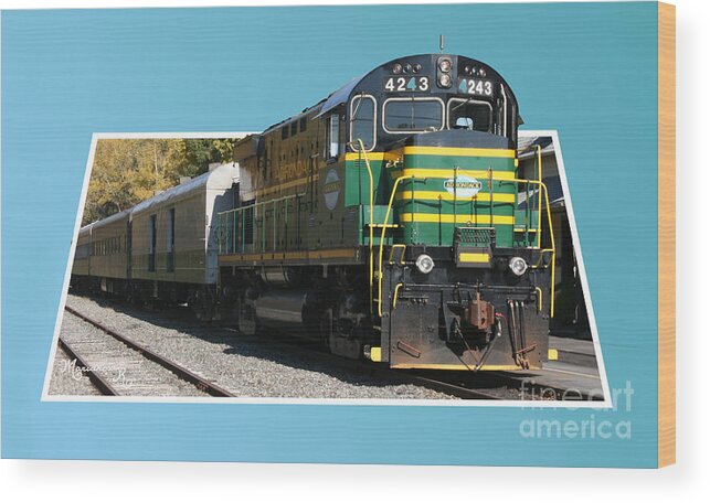 Out Of Bounds Wood Print featuring the photograph Adirondack Railroad by Mariarosa Rockefeller