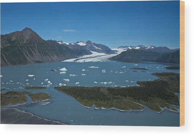  Wood Print featuring the photograph Bear Glacier Seward Alaska by Michael W Rogers